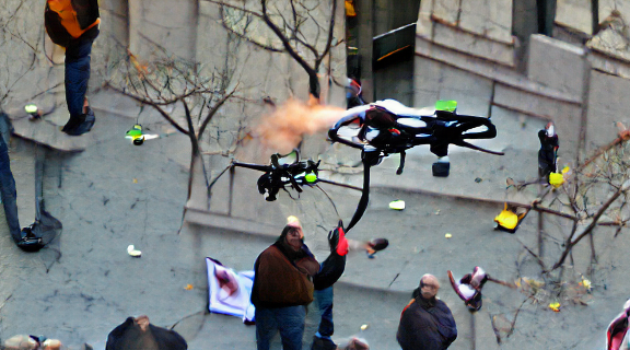 Empresa norte-americana desenvolve drone com taser para impedir tiroteios em massa